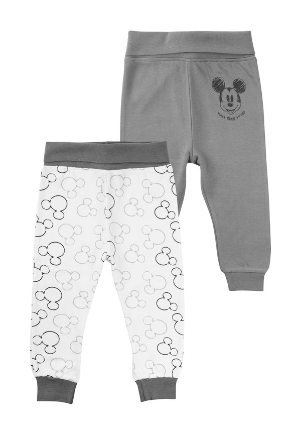 DISNEY MICKEY MOUSE 2ER PACK - Stoffhose - weiß grau