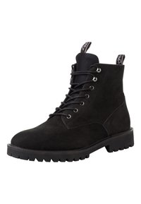 Marco Tozzi BY GUIDO MARIA KRETSCHMER - Fűzős bokacsizmák - black nubuck