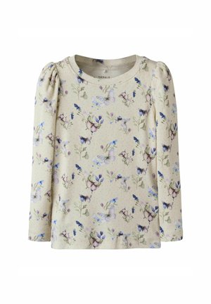 NMFBELA - Top dugih rukava - peyote melange