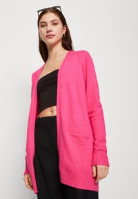 VILA VIRIL OPEN CARDIGAN - Kardigán - pink yarrow