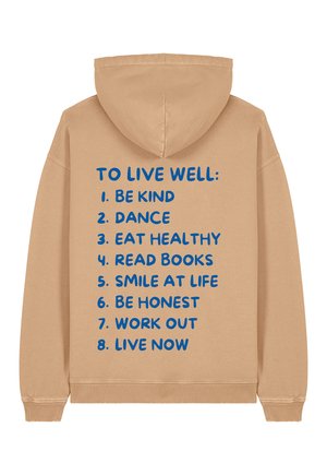 TO LIVE WELL UNISEX VINTAGE  - Hoodie - washed beige