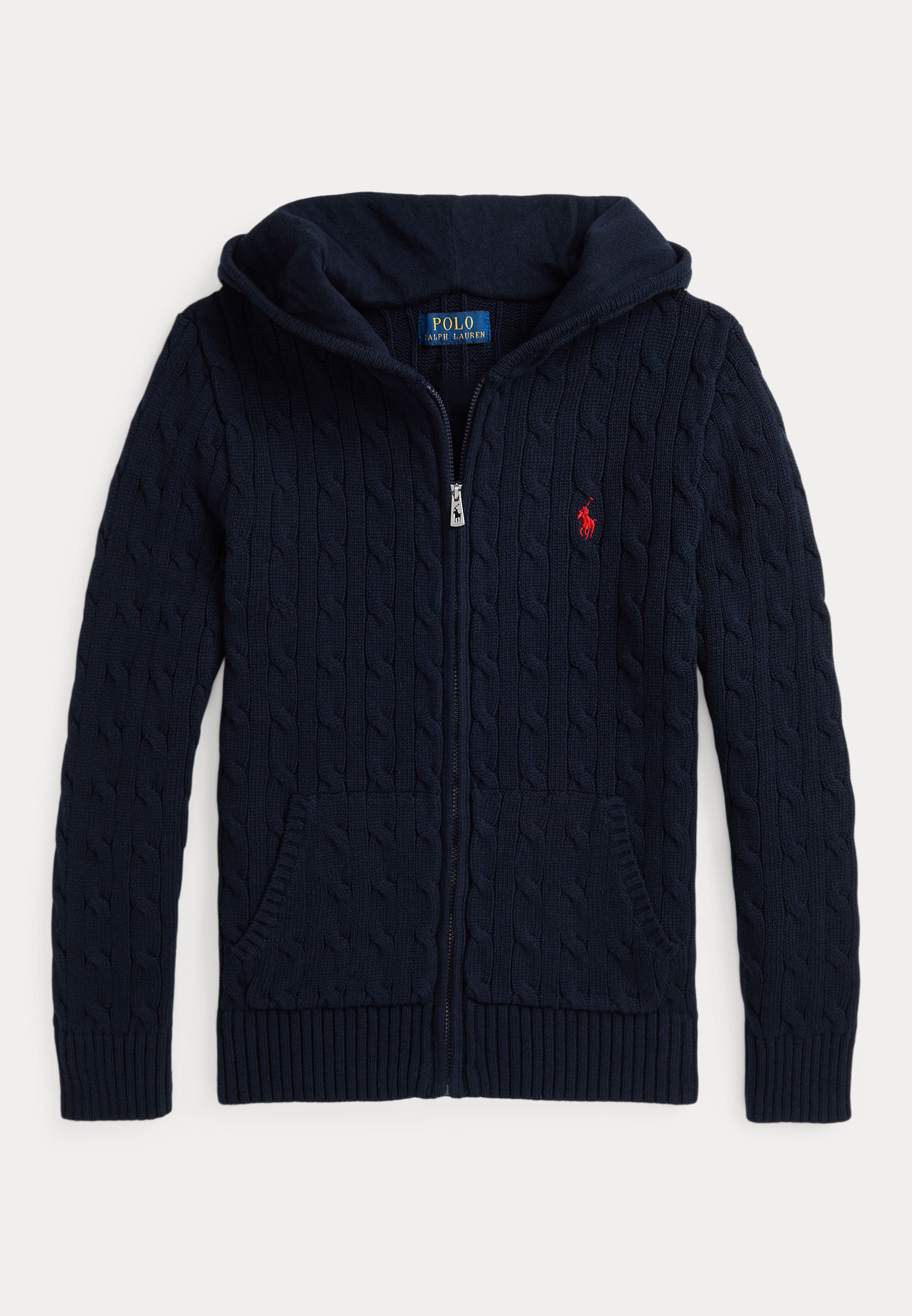 Polo Ralph Lauren HOOD SWEATER FULL ZIP - Cardigan - navy/negru