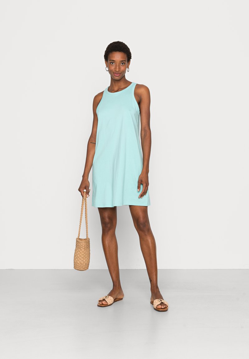 Damen Freizeitkleider | GAP RACER MINI DRESS Jerseykleid aquarium/light-blue denim - WF85738 Damen Freizeitkleider | GAP RACER MINI DRESS Jerseykleid aquarium/light-blue denim - WF85738