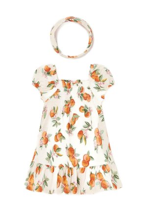 ESTAMPADO CON DIADEMA SET - Vestido informal - naranja