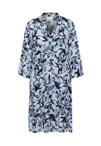 Unselected, blue graphic flower