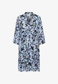 Unselected, blue graphic flower