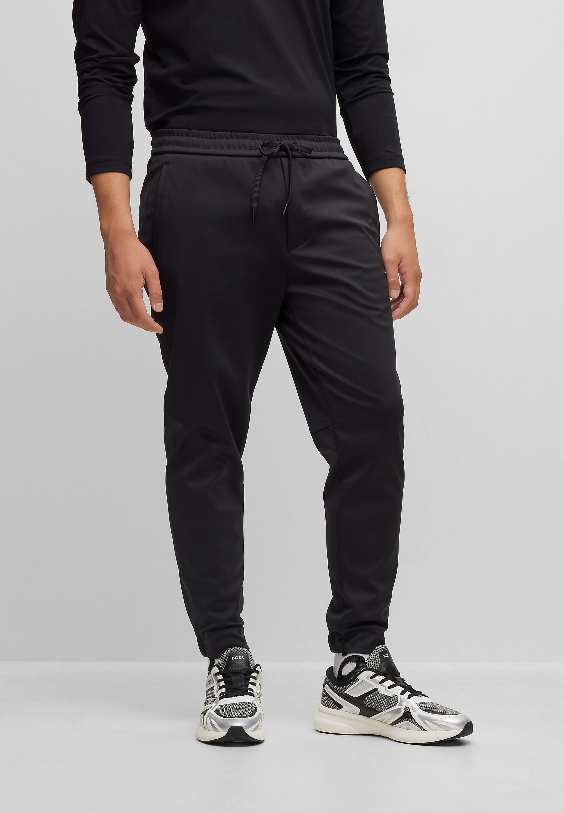 Mancreda Pantaloni Jogger Uomo Slim Fit – Nero, Taglia L, Con Tasche, Traspiranti Per Palestra E Tempo Libero