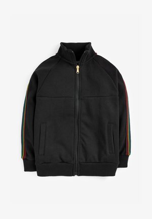 RAINBOW ZIP THROUGH - Felpa con zip - black