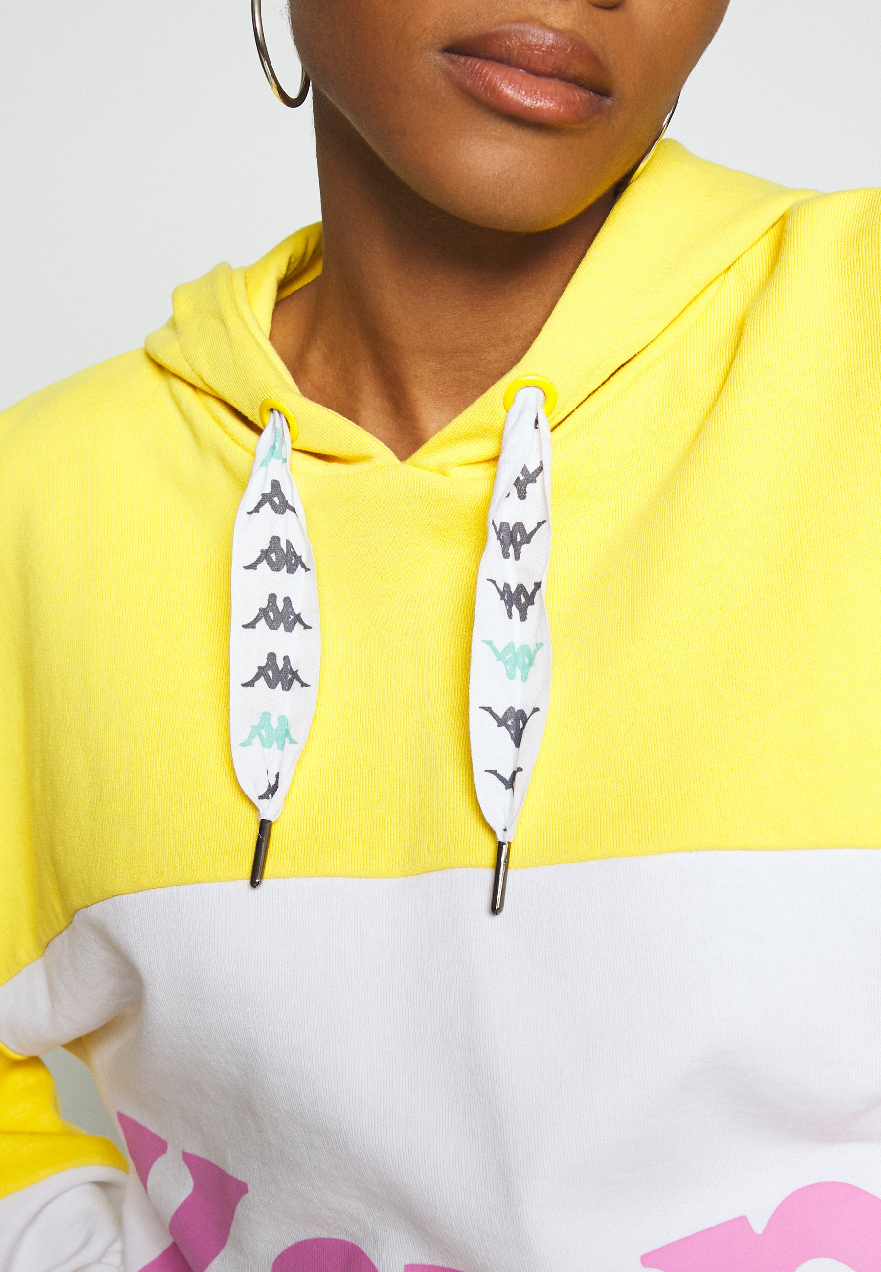 Kappa CLAYDEE Kapuzenpullover yellowpinkwhite Kappa CLAYDEE Kapuzenpullover yellowpinkwhite