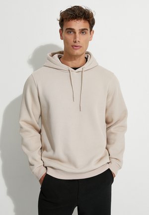 BASIC LONG SLEEVE - Jersey con capucha - beige