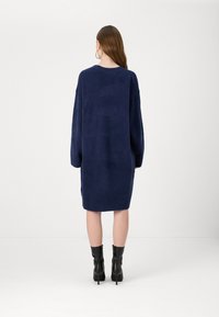 Tommy Jeans FLAG MELANGE DRESS - Jumper dress - dark night navy melange