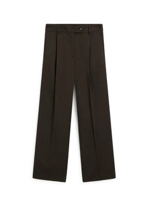 Massimo Dutti WIDE-LEG - Pantalon classique - brown