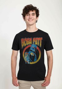 Star Wars STAR WARS: MANDALORIAN DARK FETT UNISEX - Camiseta estampada - black