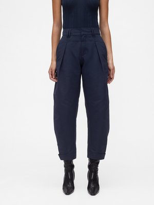 GAPSTUDIO HIGH RISE BARREL TROUSERS - Pantalon classique - new classic navy 2