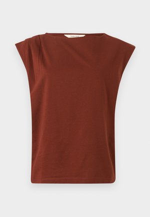 Selected, SLFCALLI - Lihtne T-särk - cherry mahogany