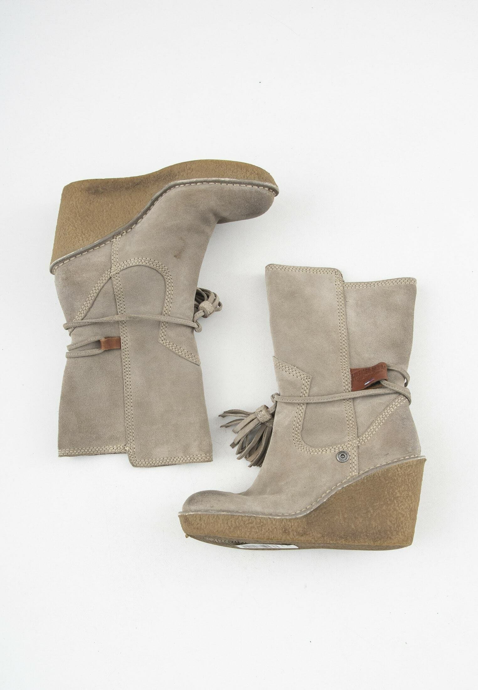 Tommy Hilfiger Laarzen met sleehak - beige/Beige - Zalando.nl