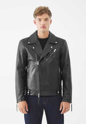JACOB BIKER - Kožená bunda - schwarz