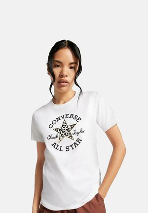 CHUCK PATCH WHITE LEOPARD - Camiseta estampada - white