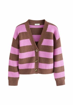 BOXY  - Kardigán - brown purple stripe