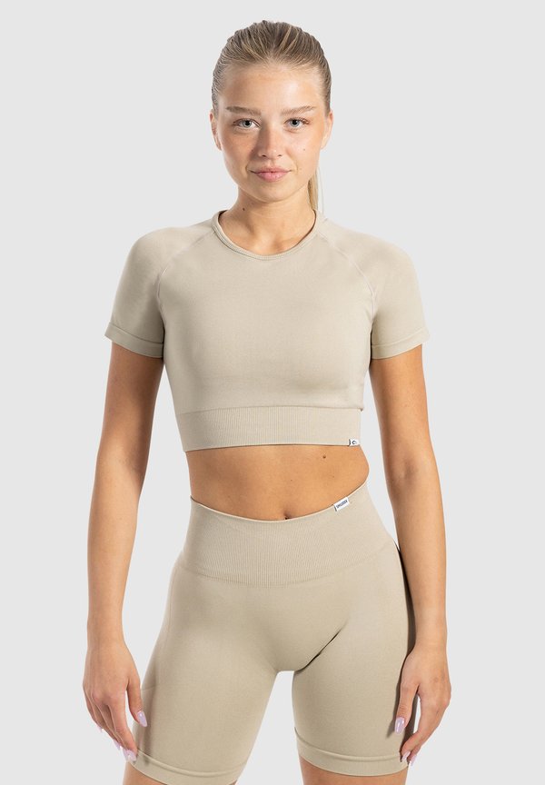 ELNA CROP - Top - taupe