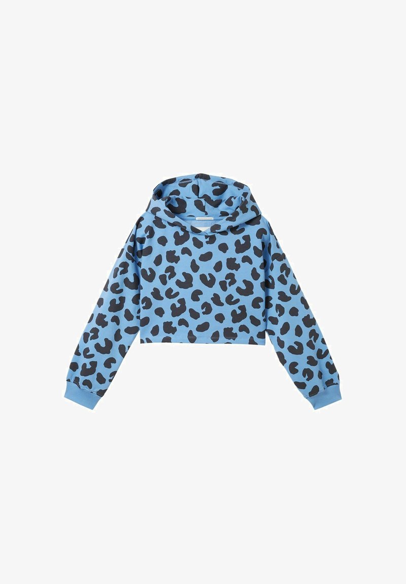 TOM TAILOR CROPPED - Kapuzenpullover - blue leopard design