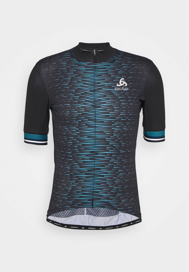 STAND UP COLLAR FULL ZIP - T-Shirt print - black