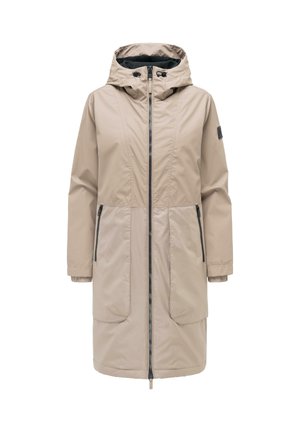 LANG EDELUMHANG - Wintermantel - taupe/grey