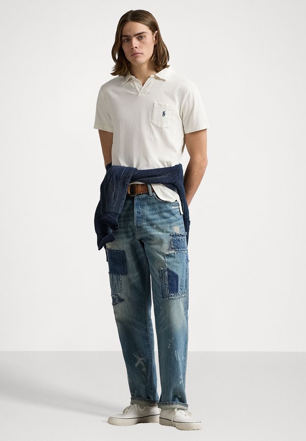 STANDARD FIT COTTON LINEN POLO SHIRT - Print T-shirt - nevis4