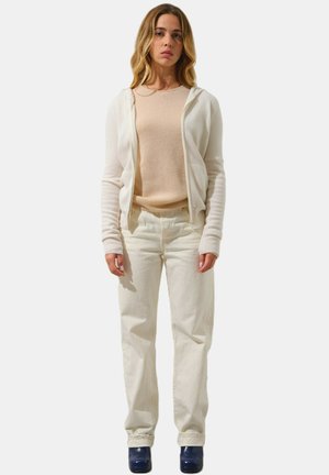 COLOMBIS FULL ZIP WITH HOOD - Chaqueta de punto - ivory