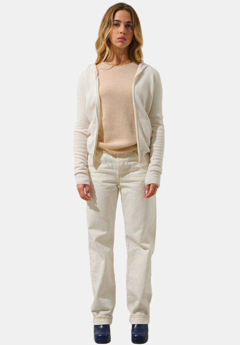 Authentic Cashmere COLOMBIS FULL ZIP WITH HOOD - Kardigan - ivory