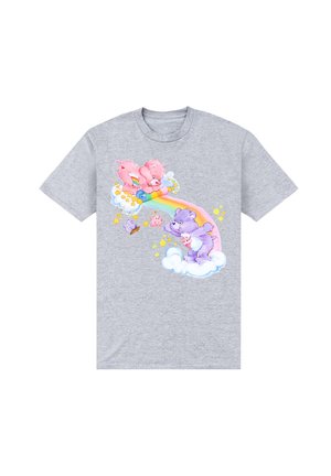 CARE BEARS CHEER BEAR AND SHARE UNROLLING A RAINBOW - Camiseta estampada - heather grey