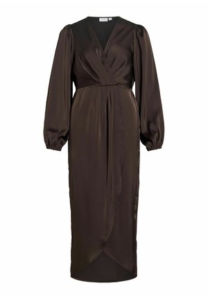 VILA, WRAP DRESS VIRAVENNA MAXI - Robe longue - coffee bean