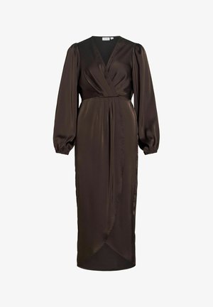 VILA, WRAP DRESS VIRAVENNA MAXI - Robe longue - coffee bean