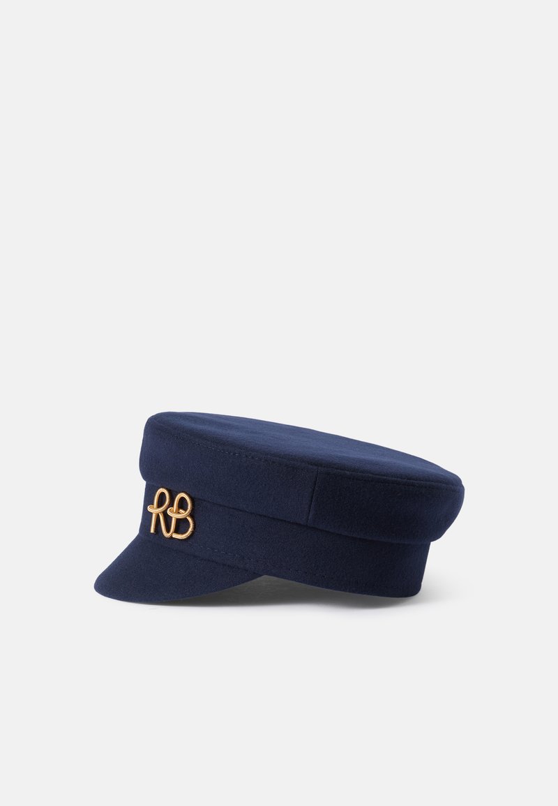 RUSLAN BAGINSKIY LOGO EMBELLISHED BAKER BOY Cap navy blue/dark