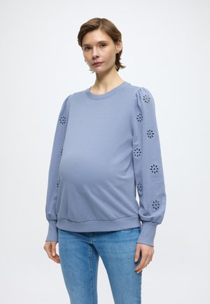 OLMFEMME L/S PUFF EMBROIDERY SWT - Collegepaita - tempest