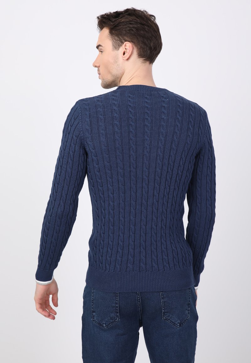 Herren Strickjacken | Basics and More Strickpullover indigo/blau - XP75199 Herren Strickjacken | Basics and More Strickpullover indigo/blau - XP75199