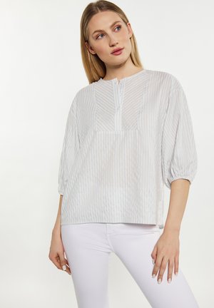 Blouse - hellblau wollweiss