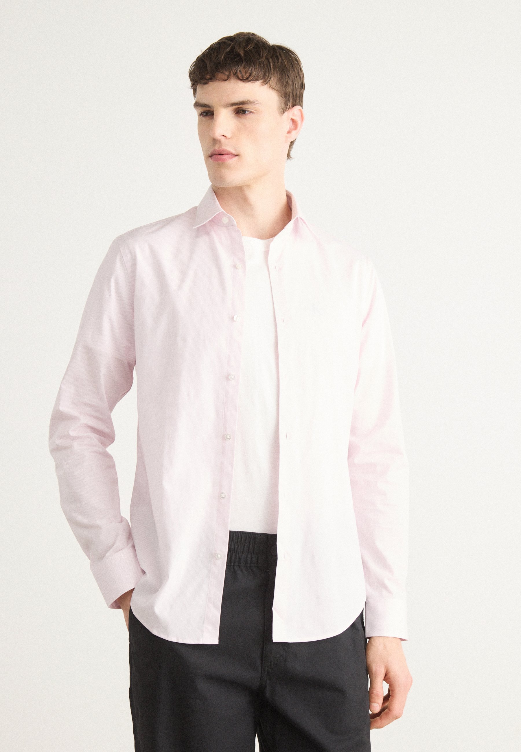 Chemise Comme Des Garçons Homme - Blanc & Rose à Pois, Taille L, Boutonnée, Neuve