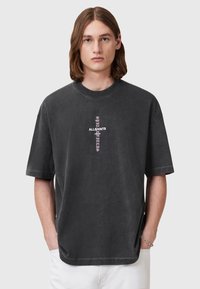 AllSaints CREW - Printtipaita - washed black