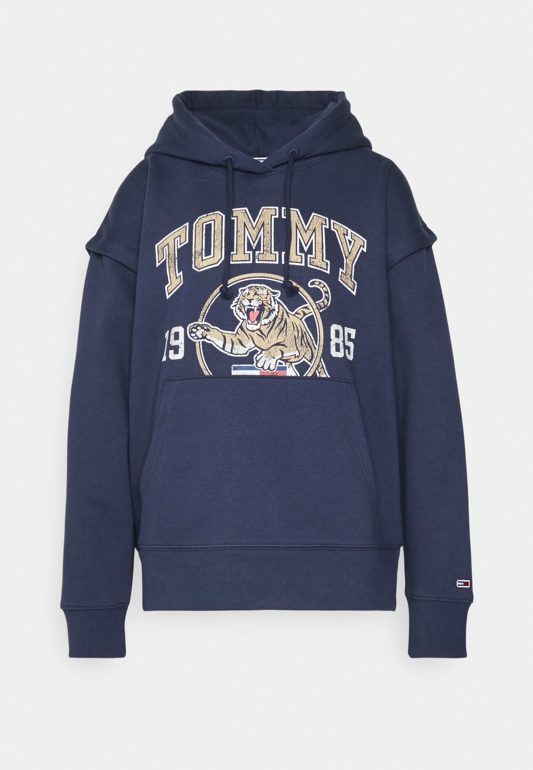Tommy Jeans RELAXED COLLEGE TIGER HOODIE - Mikina s kapucí - twilight navy
