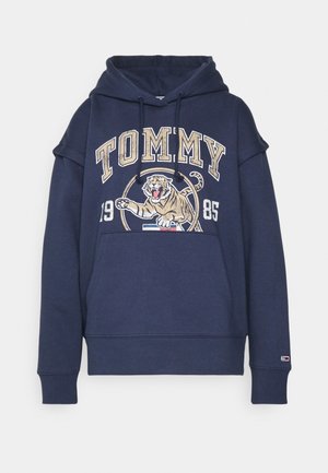 Tommy Jeans, RELAXED COLLEGE TIGER HOODIE - Kapuzenpullover - twilight navy