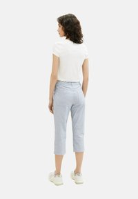 TOM TAILOR Short - blue stripe pants
