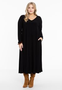 YOEK WITH LONG SLEEVES - Hverdagskjole - black