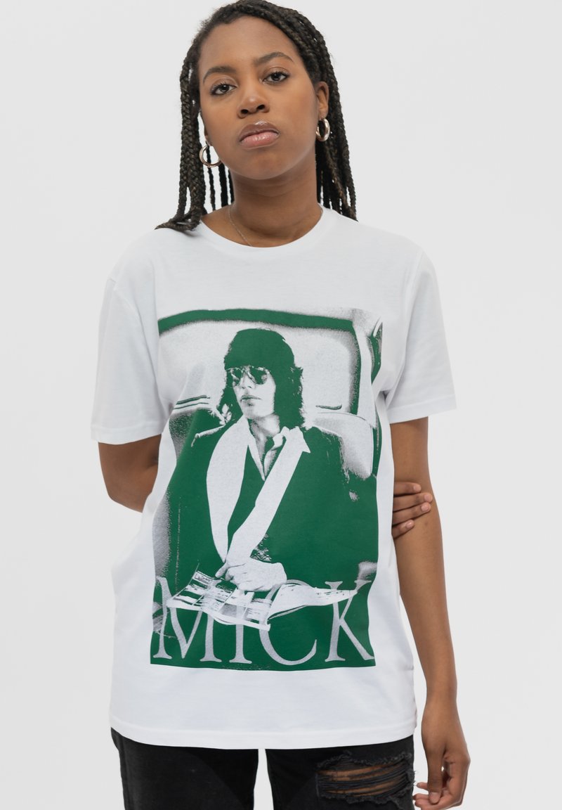 Paradiso Clothing THE ROLLING STONES RETRO MICK JAGGER PHOTO - Print T-shirt - white