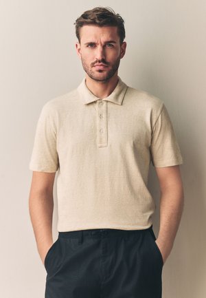 Next REGULAR FIT - SIGNATURE - Polo marškinėliai - neutral brown