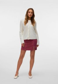 Vero Moda VMLULA NELLY HR SHORT - Falda acampanada - dry rose