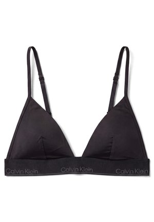 Calvin Klein Swimwear, METALLIC SHINE TRIANGLE BIKINI TOP - Горнище на бански - black