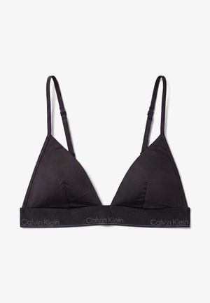 Calvin Klein Swimwear, METALLIC SHINE TRIANGLE BIKINI TOP - Горнище на бански - black