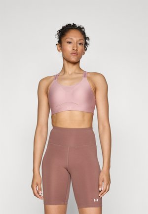 Under Armour INFINITY 2.0 HIGH - Sutien sport cu susținere înaltă - tourmaline pink/maroon mist