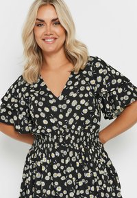 Yours Clothing DAISY PEPLUM  - Pusero - black
